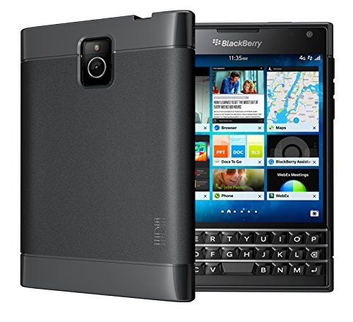 TUDIA Funda Protectora de Parachoques TPU Ultra Slim Lite para Blackberry Passport [no Compatible con la edición Silver o la versión AT&T] (Negro)