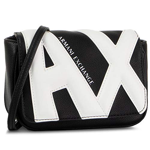 Armani Exchange - Bolso, color negro y blanco