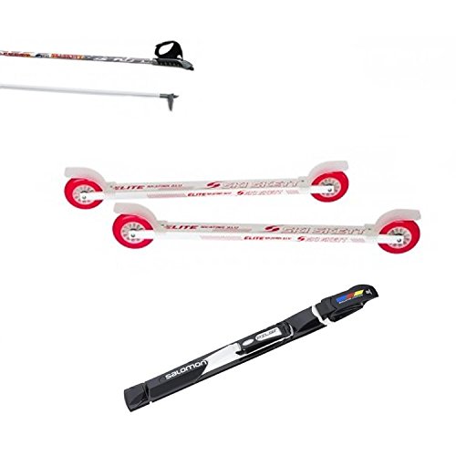 Bolígrafo de punta redonda kit de esquís, botas de esquí Skett ALU PE Elite Skate, Salomon Pilot para tabla de snowboard y los bastones.