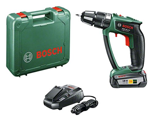 Bosch 0 603 9B0 300 Atornillador taladrador de percusión a batería de litio 45 W, 18 V, Negro, Verde Percutor