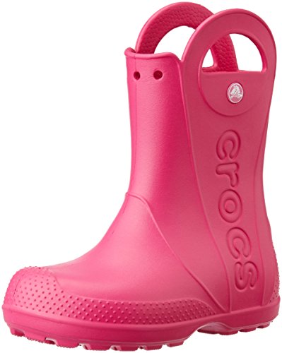 Crocs Handle It Rain Boot K, Botas de Agua Unisex Niños, Rosa (Candy Pink), 25/26 EU