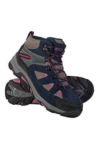 Mountain Warehouse Botas Impermeables Rapid para Mujer - Zapatos para Caminar Superiores de Gamuza y Malla, Zapatos duraderos, Botas de Suela de Goma para Damas Color Baya Talla Zapatos Mujer 40 EU
