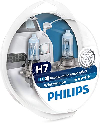 Philips 12972WHVSM WhiteVision Xenon Effect H7 Faros de lámpara, paquete doble