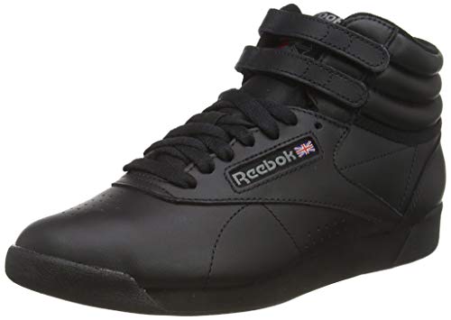Reebok Freestyle Hi - Zapatillas de cuero para mujer, Negro (Black), 38 EU