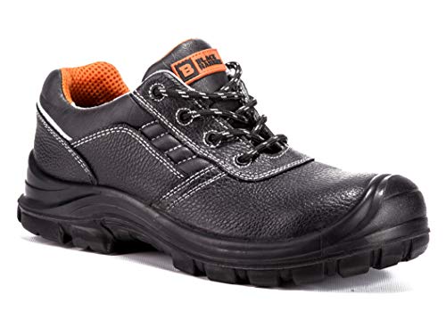 Zapatos de Seguridad para Hombre Sin Metal Nivel S3 SRC Ultraligeros y con Refuerzo Kevlar 2252 Black Hammer Black (44 EU)