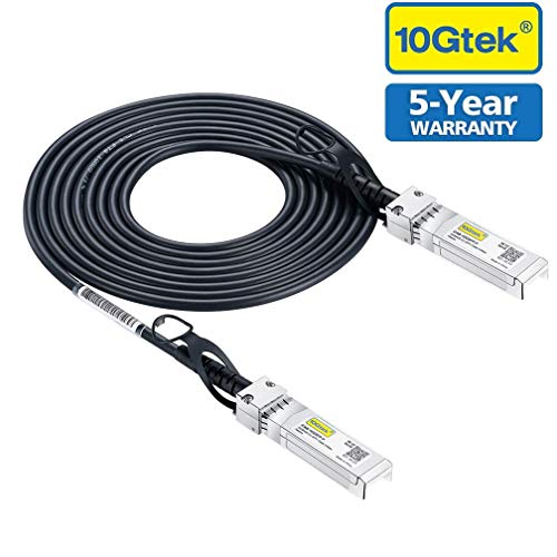 10Gtek® 10Gb/s SFP+ Cable 2 Metro- 10GBASE-CU Direct Attach Copper Twinax Passivo Cable, Compatible para Cisco SFP-H10GB-CU2M, Ubiquiti, Netgear, D-Link, TP-Link, Zyxel, QNAP NAS, Mikrotik