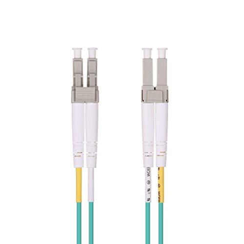 10Gtek OM3 LC a LC Cable de Fibra Óptica 1m- 50/125 Multimodo Dúplex Fiber Patch Cable LSZH para SFP, 10G SFP+, Convertidor de Medios, Longitud: 1m a 50m
