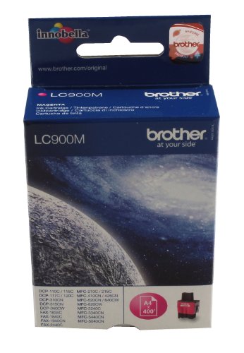 Brother LC900M - Cartucho de tinta magenta (duración estimada: hasta 400 páginas A4 al 5% de cobertura)