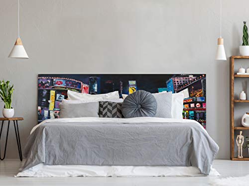Cabecero Cama Nueva York Pintura 150x60cm | Color Blanco | Diponible en Varias Medidas | Cabecero Ligero, Elegante, Resistente y Económico