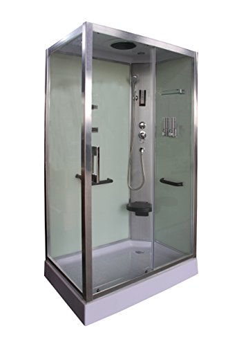 Cabina de ducha blanca DP-8001 SIN SAUNA (120 x 80 x 210 cm)