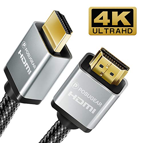 Cable HDMI 2M,POSUGEAR Nylon Trenzado Cable HDMI de Alta Velocidad 2.0,Ultra HD 4k 2160p 60hz,3D,Full HD 1080p,ARC,HDR,Soporta Ethernet,HDMI para HDTV,Proyectores,PS3,PS4,Xbox One,Xbox 360 etc