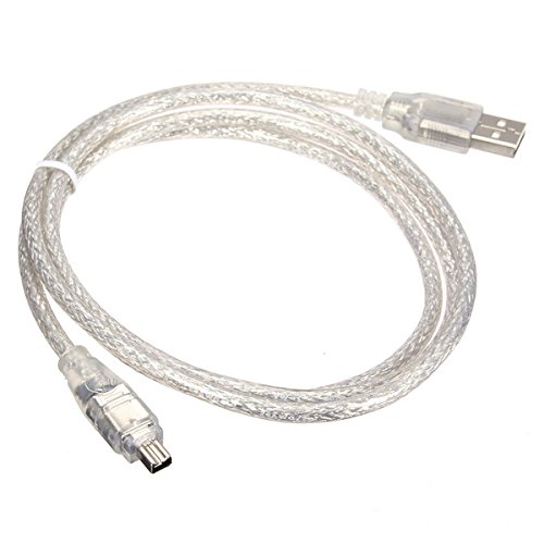 Cablecc USB Male to Firewire IEEE 1394 4 Pin Male iLink Adapter Cord Cable for Sony DCR-TRV75E DV