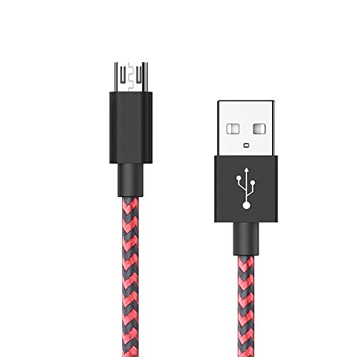CiSiRUN Cable de Carga para PS4 y Xbox One Cable de Carga para Mando,3m, Rojo y Azul