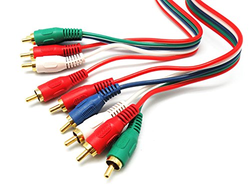 Euroconnex - Conexiones Audio/Video Cable RGB 5xRCA Macho-Macho, 3m