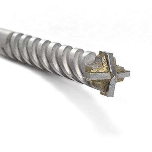Fischer - D-SDX Broca cilíndrica de cuatro puntas para mampostería, hormigón y piedra - Punta de carburo de tungsteno - Para taladro común y giratorios, 545694