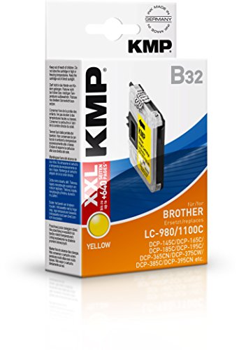 KMP B32 - Cartucho de Tinta Brother LC980Y, Color Amarillo