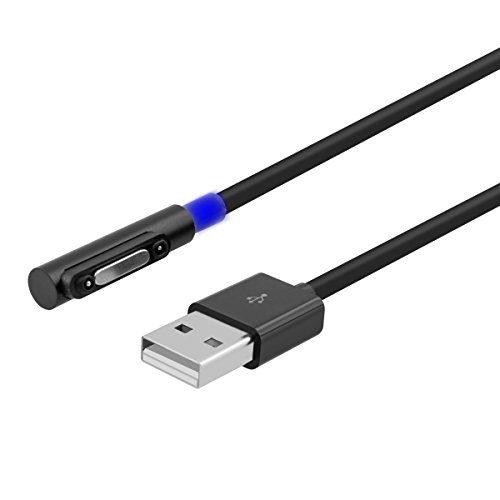 kwmobile Cable USB de Carga con Puerto magnético Compatible con Sony Xperia Tablet Z2 /Xperia Z1 /Z1 Compact /Z2/Z3 en Negro