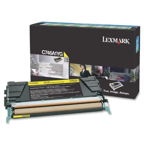 Lexmark C746A1YG tóner y Cartucho láser - Tóner para impresoras láser (7000 páginas, Laser, Lexmark C746, C748, 10-30 °C, 20-80%, -20-40 °C) Si