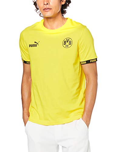 PUMA BVB Ftblculture tee Camiseta, Hombre, Cyber Yellow, M