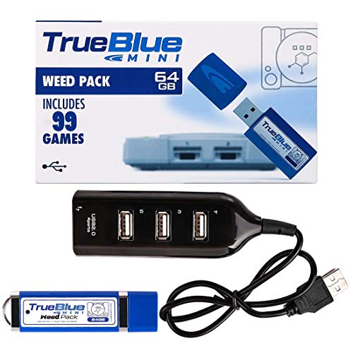 Rolanli 64GB True Blue Mini Weed Pack para Playstation Classic - 99 Juegos