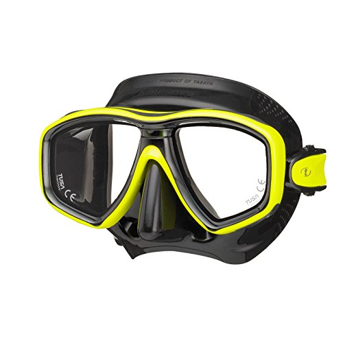 Tusa Máscara de buceo (M de 212 Freedom Ceos – Transparente, negro y amarillo