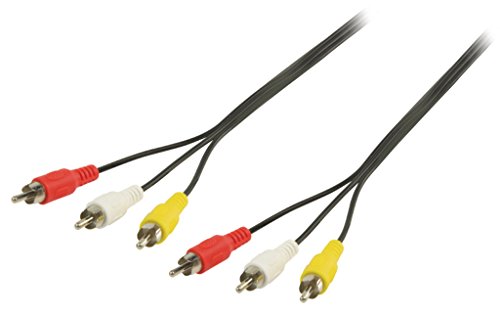 Valueline B24300B30, Cable 3 RCA MAC, 3 m, Negro