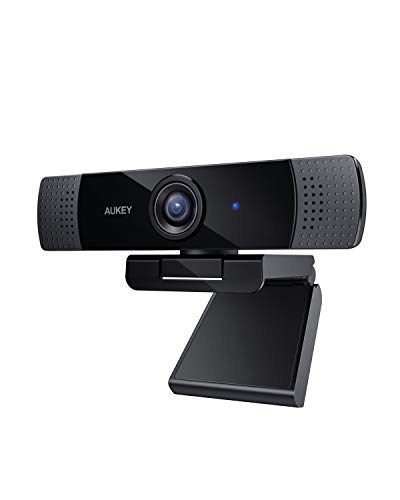 AUKEY Webcam 1080P Full HD con Micrófono Estéreo, Cámara Web para Video Chat y Grabación, Compatible con Windows, Mac y Android (negro)