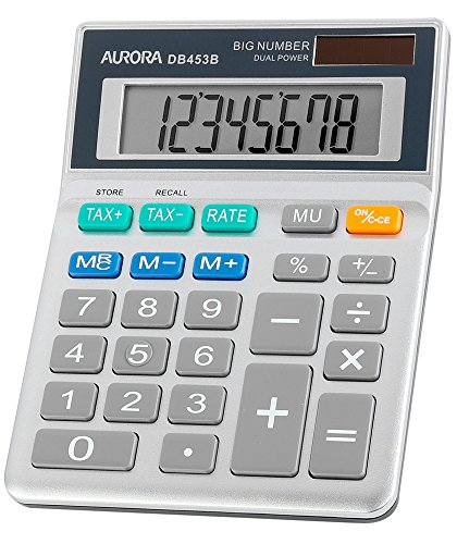 Aurora DB453B - Calculadora de escritorio (con función de cálculo de impuesto)