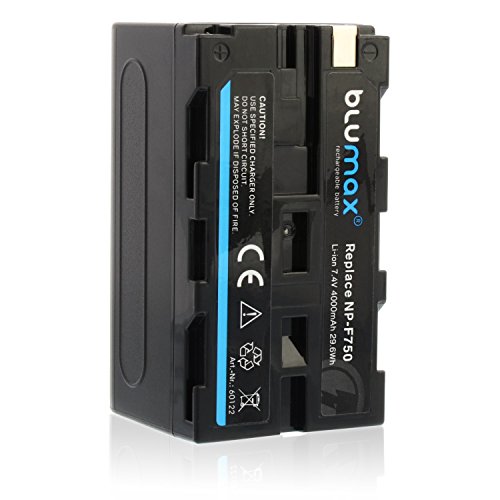 Batería Blumax NP-F750 compatible con diversos modelos de cámaras digitales de Sony 4000mAh, 7,4V 29,6Wh más capacidad que la batería original