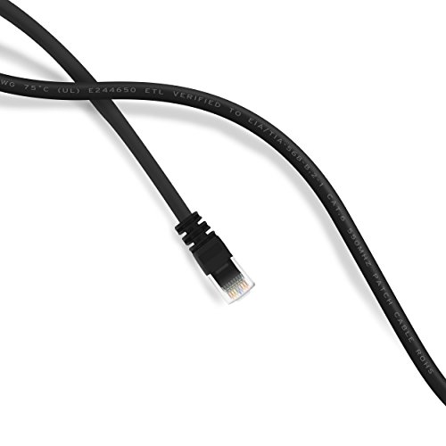 Cable de ethernet GearIT 15 cm Cat 6 de Empalme snagless, Cable de Red LAN para Ordenador, Color Negro Negro 1.5 Feet