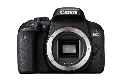 Canon EOS 800D - Cámara réflex de 24.2 MP (pantalla táctil de 3.0'', NFC, Dual Pixel CMOS AF, Bluetooth,45 puntos AF, 6 fps, Full HD, WiFi) negro - solo cuerpo