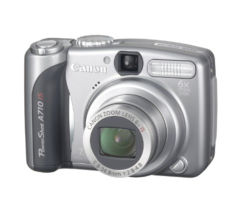 Canon PowerShot A710 IS - Cámara Digital Compacta 7.1 MP - Plata