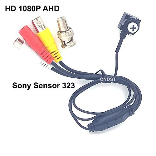 CNDST CCTV 1080P HD AHD Mini cámara de Seguridad Espía estenopeica Sony Sensor 3.6mm 90degree 2000Tvl 2MP Mini cámara de vigilancia CCTV Oculto