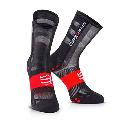 Compressport ProRacing Socks V3 Ultralight Bike - Ironman 2017, Punchy Black/Red, T3