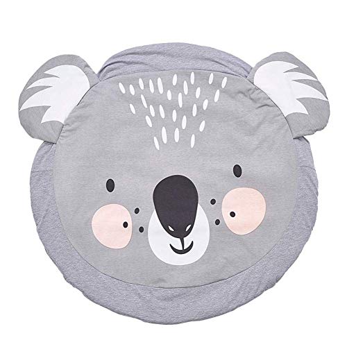 Estera de arrastre para bebé, Queta Alfombrilla de bebé para jugar Crawling dormir cambiar suave cálido grueso acolchado 90 cm Large Round (Koala)