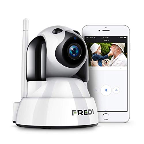 Fredi - Cámara de vigilancia IP inalámbrica con Wi-Fi, monitor para bebés, visualización remota, tecnología P2P y resolución de 720p en forma de perro