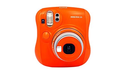 Fujifilm Instax Mini 25 - Cámara analógica instantánea (Flash electrónico automático, tamaño de Foto 62 x 46 mm), Naranja