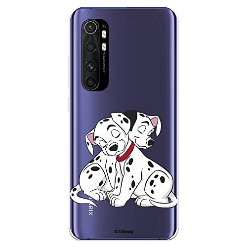 Funda para Xiaomi Mi Note 10 Lite Oficial de 101 Dálmatas Cachorros Abrazos para Proteger tu móvil. Carcasa para Xiaomi de Silicona Flexible con Licencia Oficial de Disney.