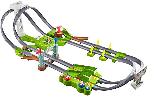 Hot Wheels Circuito Mario Kart, pistas de coches de juguete (Mattel GCP27)