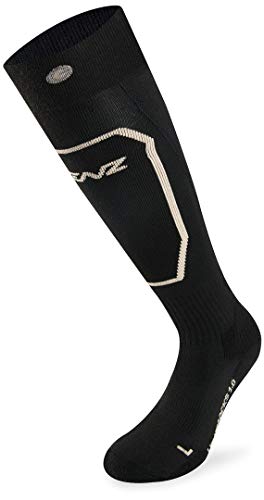 Lenz Socks Calcetín calefactable, Unisex Adulto, Negro y Bronce, 31-34
