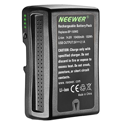 Neewer NW-150WS 14.4V 10400mAh batería Recargable del Li-Ion para Videocámara Broadcast, batería Montaje V Compatible con Sony HDCAM, XDCAM, cámaras de Cine Digital la Serie y Otras videocámaras
