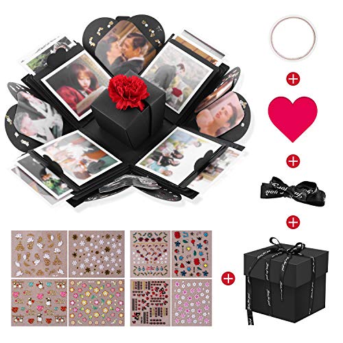 VPCOK Explosion Box, DIY Álbum de Fotos, Caja de Regalo para Cumpleaños Día de San Valentín Aniversario Navidad, Caja de Fotos, Creativa Explosión Caja