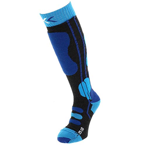 X-Socks Junior 4.0 - Calcetines de esquí para niño, Unzutreffend, otoño/invierno, SKI Junior 4.0, infantil, color gris oscuro/E, tamaño 35 - 38