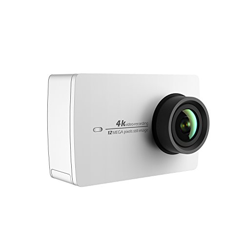YI 4K Cámara de Acción/Deportiva/cámara de Video 4k WiFi Ultra HD de Lente de Amplio ángulo con una Pantalla táctil de 2.19pies (EU Versión) (Blanco)