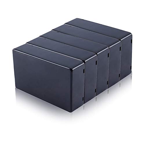 Yosoo 5 pcs 100 x 60 x 25 mm Negro Cubierta de plástico proyecto electrónico caja instrumento caso DIY energía Junction Box