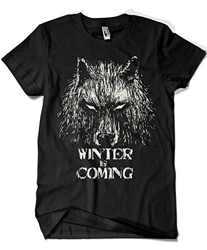 344-Camiseta Winter Is Coming (Fuacka) (Negro, L)