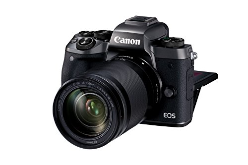 Canon EOS M5 - Cámara sin Espejo compacta de 24,2 MP (Pantalla táctil de 3,2", procesamiento DIGIC, 7 fps, Bluetooth, WiFi, NFC), Negro - Kit con Cuerpo, Objetivo EF-M 18-150mm y Adaptador EF