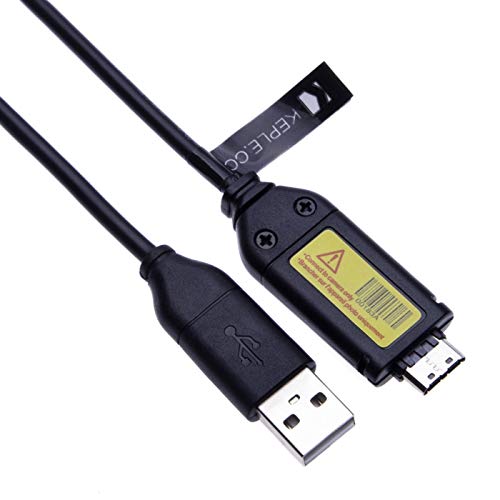 Cargador USB y Cable de Sincronización de Datos Compatible con Cámaras Digitales Samsung EX, L, WB, S, SL, ST, SH, P, Serie PL | SUC-3 SUC-5 SUC-7 Transferencia de Datos y Cable de Carga