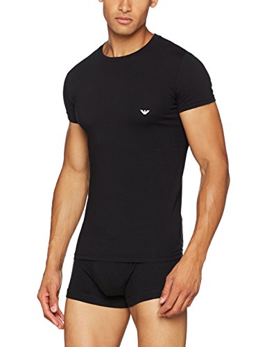 Emporio Armani CC729 111035_00020 Camiseta Interior, Negro (Black), Medium (Tamaño del Fabricante:M) para Hombre