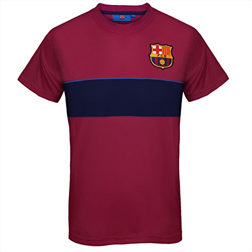 FC Barcelona - Camiseta oficial para entrenamiento - Para hombre - Poliéster - Rayas rojo - Medium